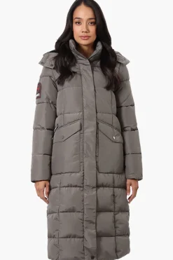 Super Triple Goose Maxi Puffer Parka Jacket - Olive