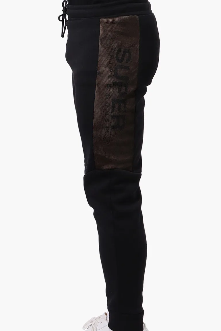 Super Triple Goose Mesh Insert Joggers - Black