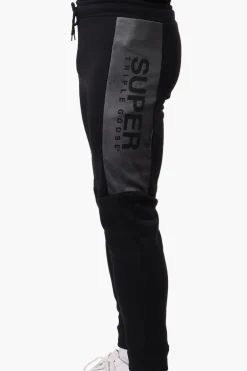 Super Triple Goose Mesh Insert Joggers - Black